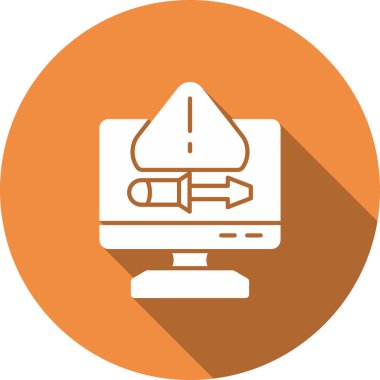 Monitör. Web simgesi basit illüstrasyon