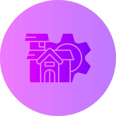 Bir ev simgesinin vektör illüstrasyonu