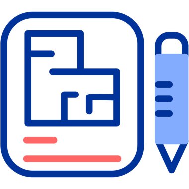 Kalem simgesi, vektör illüstrasyon tasarımı
