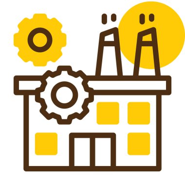 Fabrika simgesi modern vektör illüstrasyonu