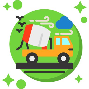 ulaşım düz simgesi, vektör illüstrasyonu