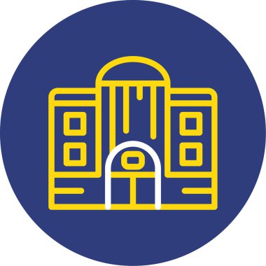 Bina. Web simgesi basit illüstrasyon