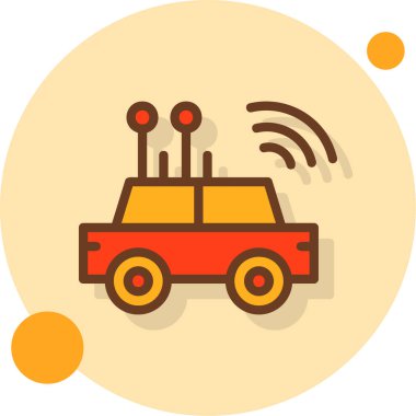 Araba simgesinin vektör illüstrasyonu