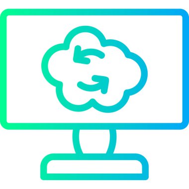 Bulut. Web simgesi basit illüstrasyon