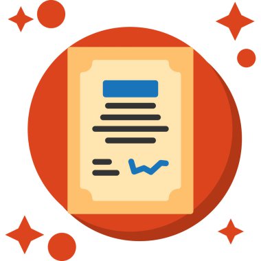 Bir belge simgesinin vektör illüstrasyonu