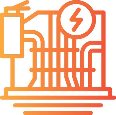 Elektrik. Web simgesi basit illüstrasyon