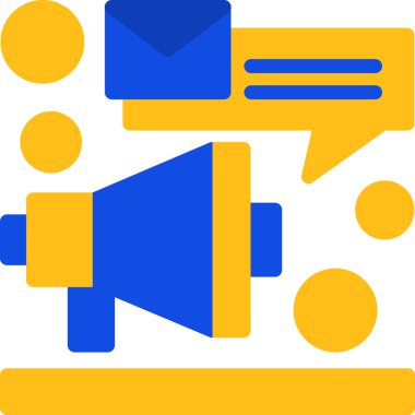 Konuşmacı. Web simgesi basit illüstrasyon