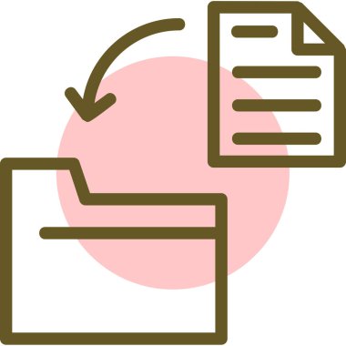 Belge. Web simgesi basit illüstrasyon