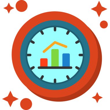 İş simgesinin vektör illüstrasyonu finans zamanı