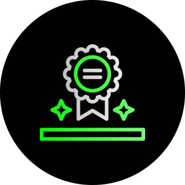 rozet vektör satırı simgesi