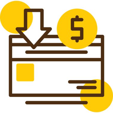 Doları para simgesi, vektör çizim