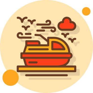 Gemi. Web simgesi basit illüstrasyon