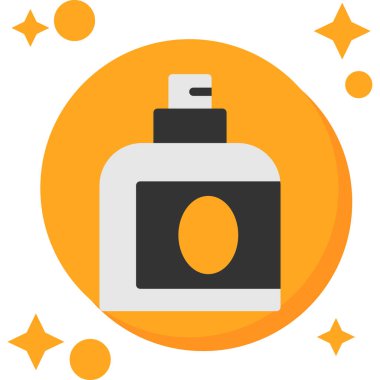 Parfüm simgesi beyaz arkaplanda izole edilmiş modaya uygun düz stil.