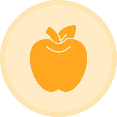 Elma. Web simgesi basit illüstrasyon