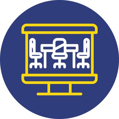 Mobilya simgesinin vektör illüstrasyonu