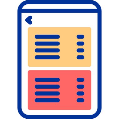 Cep telefonu. Web simgesi basit illüstrasyon