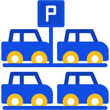 Araba park vektör simgesi