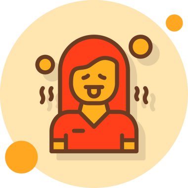 kadın avatar simge vektör çizim