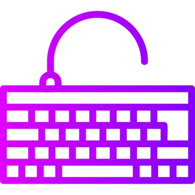 Klavye. Web simgesi basit illüstrasyon