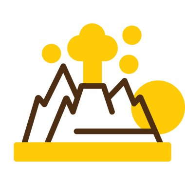 Dağlar. Web simgesi basit tasarım