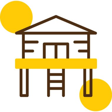 Oyun parkı oyun alanı simgesi - ana hatlar biçimi