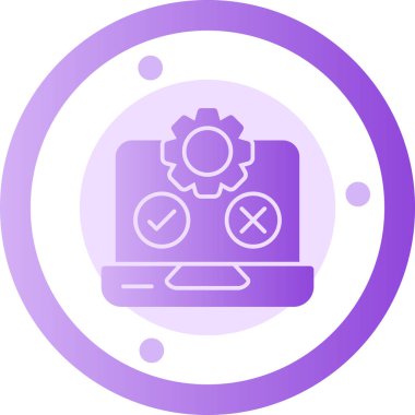 Bilgisayar. Web simgesi basit illüstrasyon