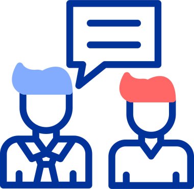 Konuş. Web simgesi basit illüstrasyon