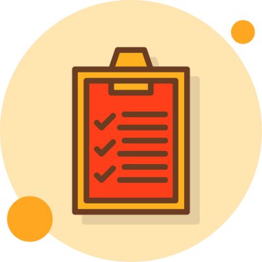 Kontrol listesi simgesi. Taslak çizimi. Web için vektör sembolü