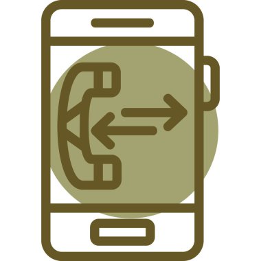 Akıllı telefon simgesi, basit vektör illüstrasyonu