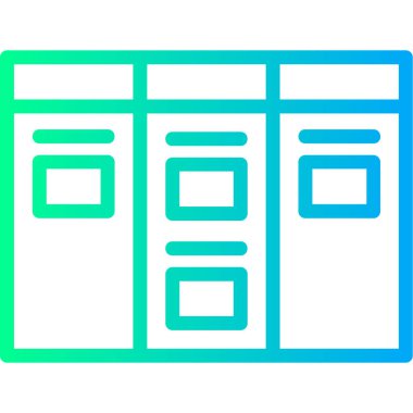 Bir pencerenin modern simgesinin vektör illüstrasyonu