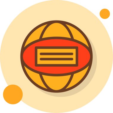 Çin madeni para simgesi ile doldurulmuş - taslak biçimi