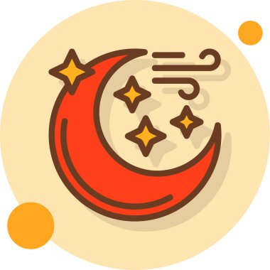 Ay ikonu vektör illüstrasyonu