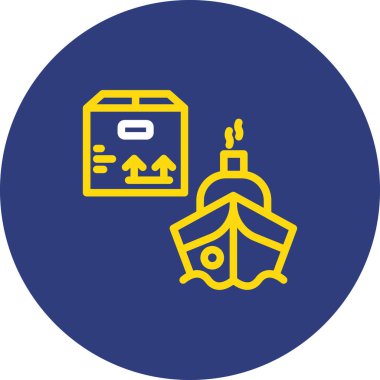 benzersiz gemi vektör çizgisi simgesi