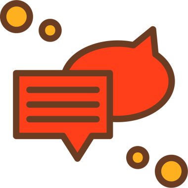 Konuş. Web simgesi basit illüstrasyon