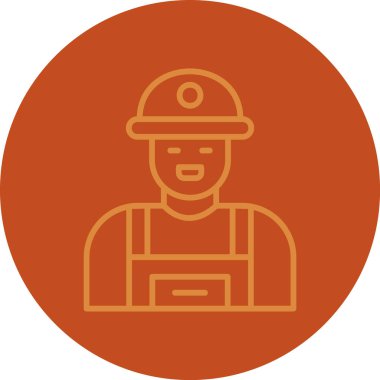 Kasklı bir adamın vektör çizimi