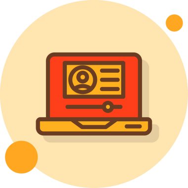 dizüstü bilgisayar web simgesi basit illüstrasyon