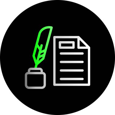 belge vektörü düz simge