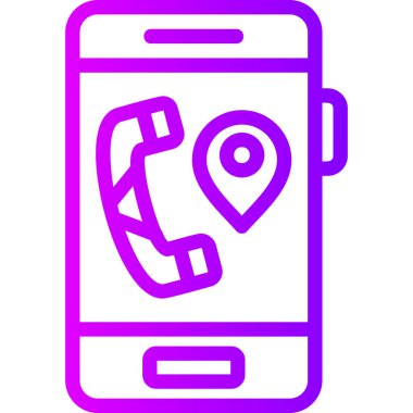 Telefon simgesi vektör illüstrasyonu