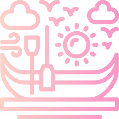 tekne ikonu vektör illüstrasyonu