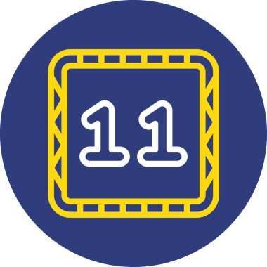 bir numaralı simge sembolü tasarımı