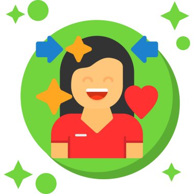 Kadın kalbi düz çizim