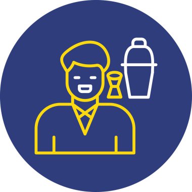 Elinde cam olan bir adamın vektör çizimi