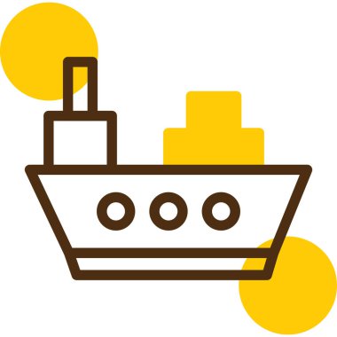 Gemi. Web simgesi basit illüstrasyon