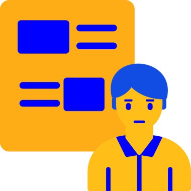 Dosyalanmış dış hatlar tarzında avatar çocuk simgesi