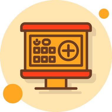 tıbbi ve sağlık hizmeti renkli vektör simgesi