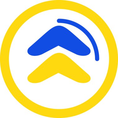 Aşağıya ok yönü simgesi, basit vektör illüstrasyonu