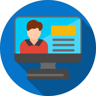 Bilgisayar. Web simgesi basit illüstrasyon