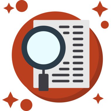 Bir büyüteç ve büyüteçin vektör çizimi