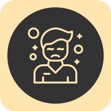 Üzücü ve duygu simgesinin vektör çizimi