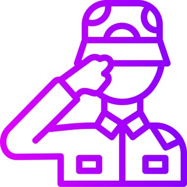 Asker. Web simgesi basit illüstrasyon